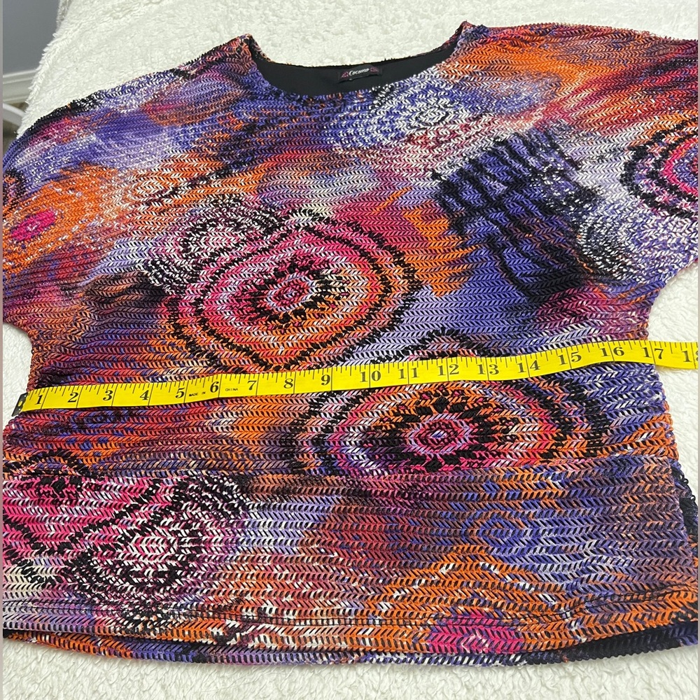 Cocomo Colorful Boho flatter sleeve pullover Top. Size S - Picture 6 of 7